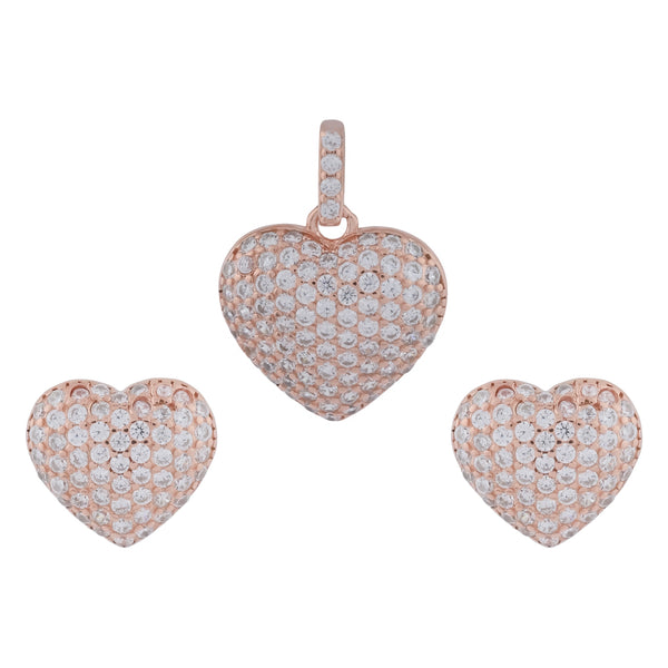 Rose Heart Crystal Set