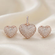 Rose Heart Crystal Set