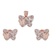 Rose Butterfly Crystal Set