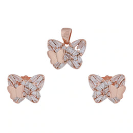 Rose Butterfly Crystal Set