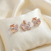 Rose Butterfly Crystal Set