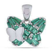 Emerald Butterfly Jewelry Set