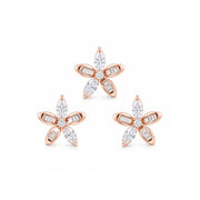 Rose Blossom Crystal Studs