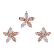 Rose Blossom Crystal Studs