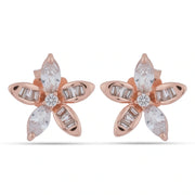Rose Blossom Crystal Studs