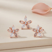 Rose Blossom Crystal Studs