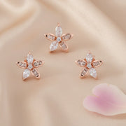 Rose Blossom Crystal Studs