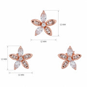 Rose Blossom Crystal Studs