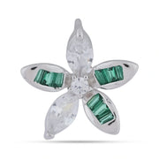Emerald Blossom Crystal Studs