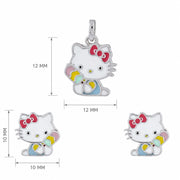 Cute Kitty Charm Jewelry Set