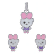 Kawaii Bow Charm Jewelry Set