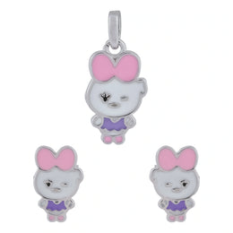 Kawaii Bow Charm Jewelry Set