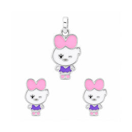 Kawaii Bow Charm Jewelry Set