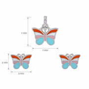 Pastel Butterfly Jewelry Set