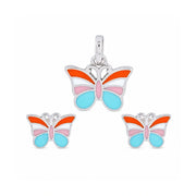 Pastel Butterfly Jewelry Set