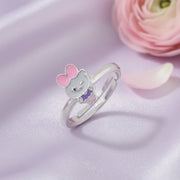 Cute Bow Kitty Ring