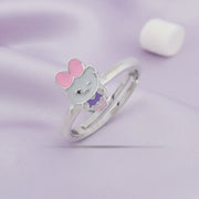 Cute Bow Kitty Ring