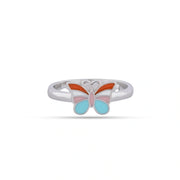 Pastel Butterfly Adjustable Ring