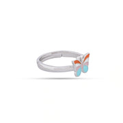 Pastel Butterfly Adjustable Ring