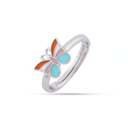 Pastel Butterfly Adjustable Ring