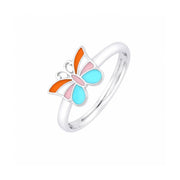 Pastel Butterfly Adjustable Ring