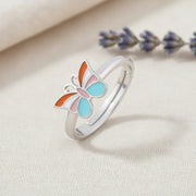 Pastel Butterfly Adjustable Ring