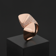 Zenith Cuff Pyramid 925 Sterling Silver Ring