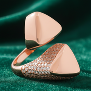 Zenith Cuff Pyramid 925 Sterling Silver Ring