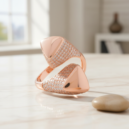 Zenith Cuff Pyramid 925 Sterling Silver Ring