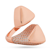 Zenith Cuff Pyramid 925 Sterling Silver Ring