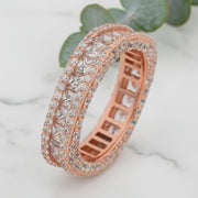 Rose Gold Crystal Eternity Ring