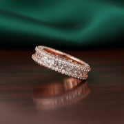 Rose Gold Crystal Eternity Ring