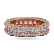 Rose Gold Crystal Eternity Ring