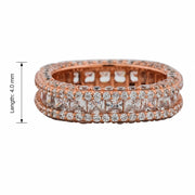 Rose Gold Crystal Eternity Ring