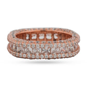 Rose Gold-Plated 925 Sterling Silver Grandeur Eternity Ring