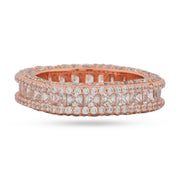 Rose Gold-Plated 925 Sterling Silver Grandeur Eternity Ring