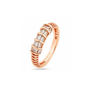 Rose Gold Baguette Band Ring