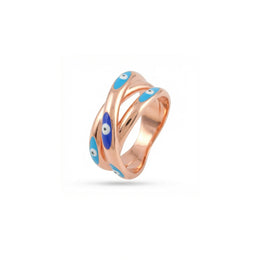 Rose Gold Evil Eye Ring