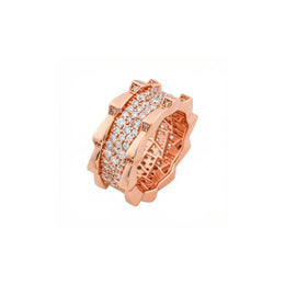 Rose Gold Crystal Band Ring