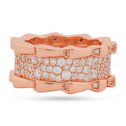 Rose Gold Crystal Band Ring