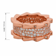 Rose Gold Crystal Band Ring