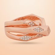Architectonic Pavé Crossover Ring