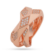 Architectonic Pavé Crossover Ring