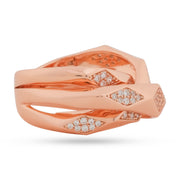 Architectonic Pavé Crossover Ring