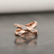 Architectonic Pavé Crossover Ring