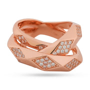 Architectonic Pavé Crossover Ring