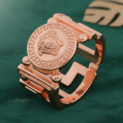 Rose Gold Medusa Statement Ring