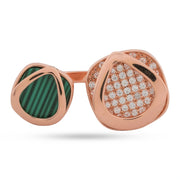 Rose Gold Dual Stone Ring