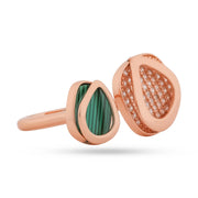 Rose Gold Dual Stone Ring