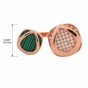 Rose Gold Dual Stone Ring